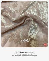 Imported Devore Burnout Velvet Fabric 180-280 GSM | 44” & 58” Width | High-End Garments & Textiles  in Surat